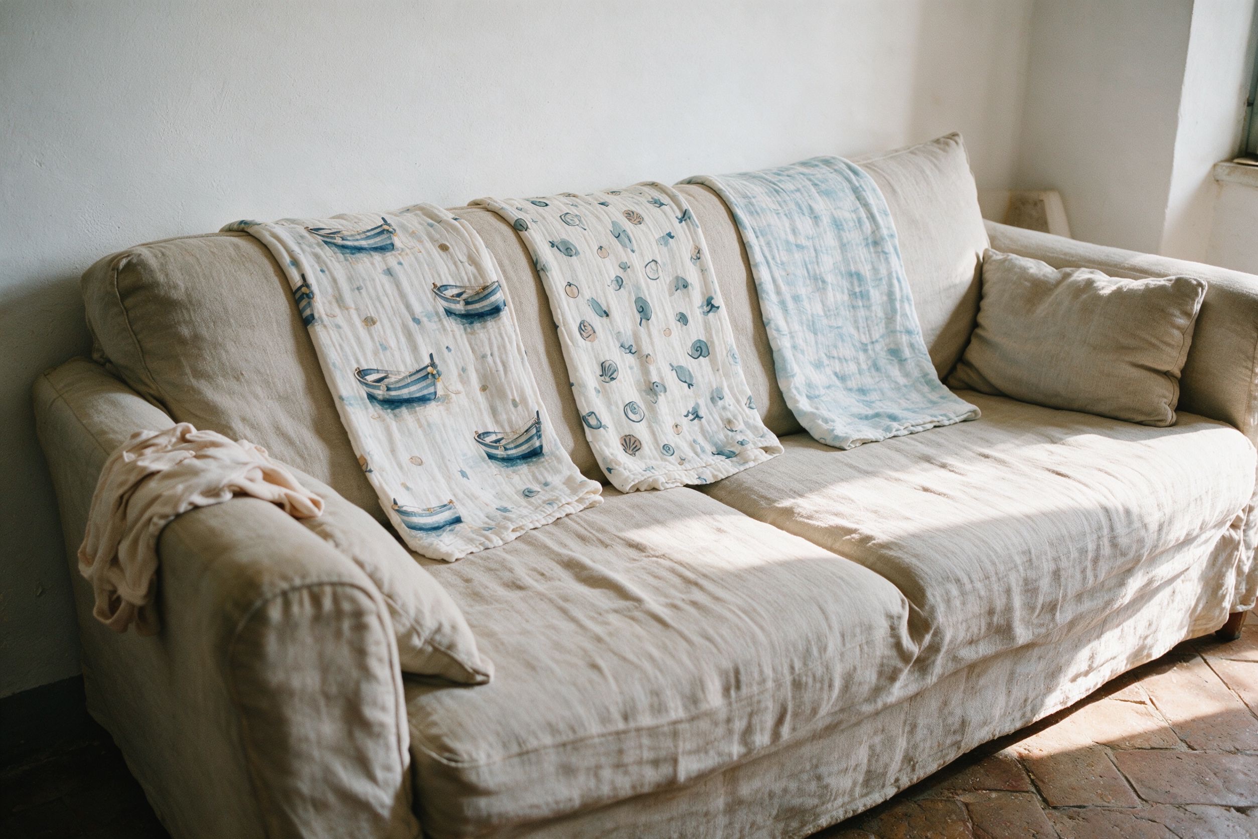 On the sofa