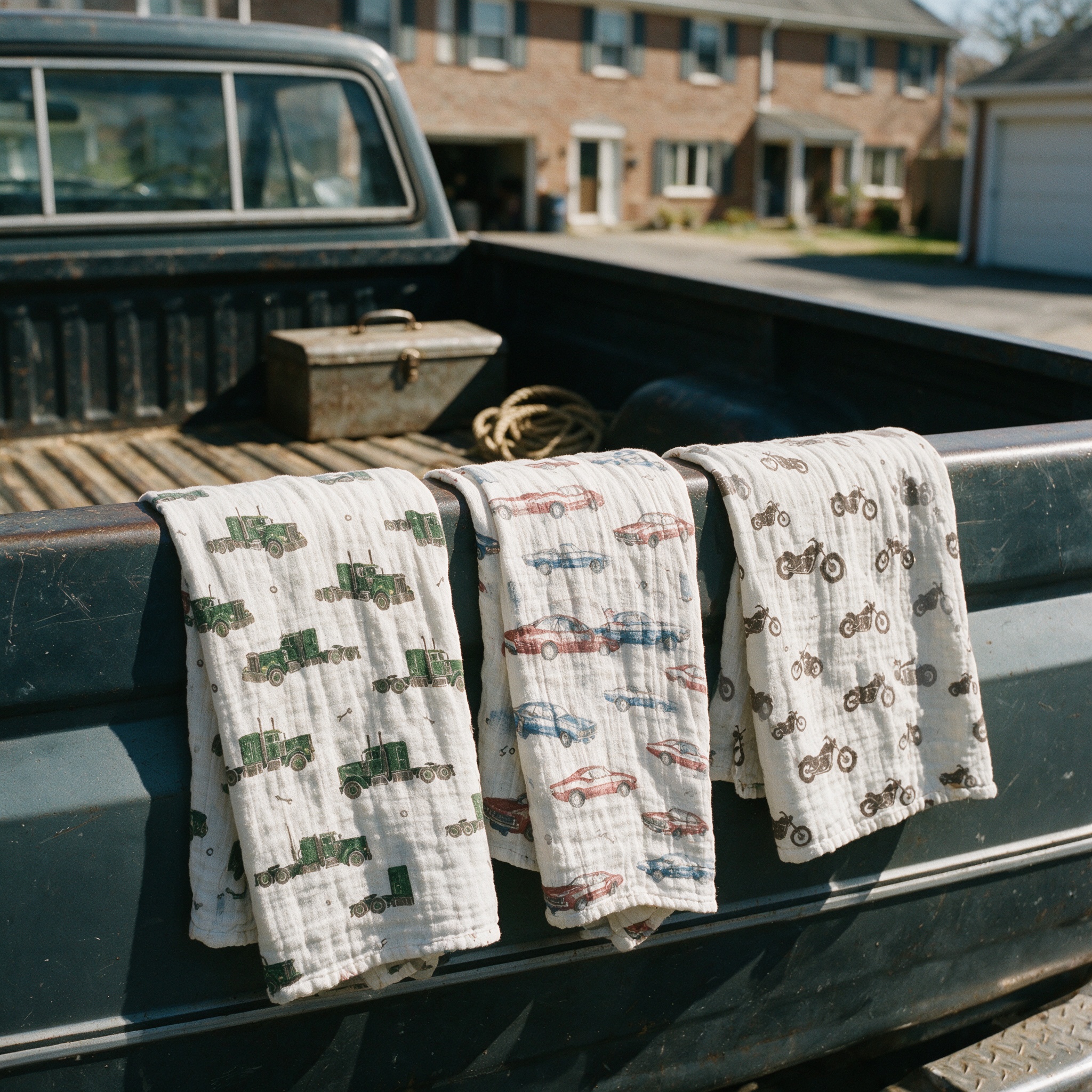 In the pickup bed