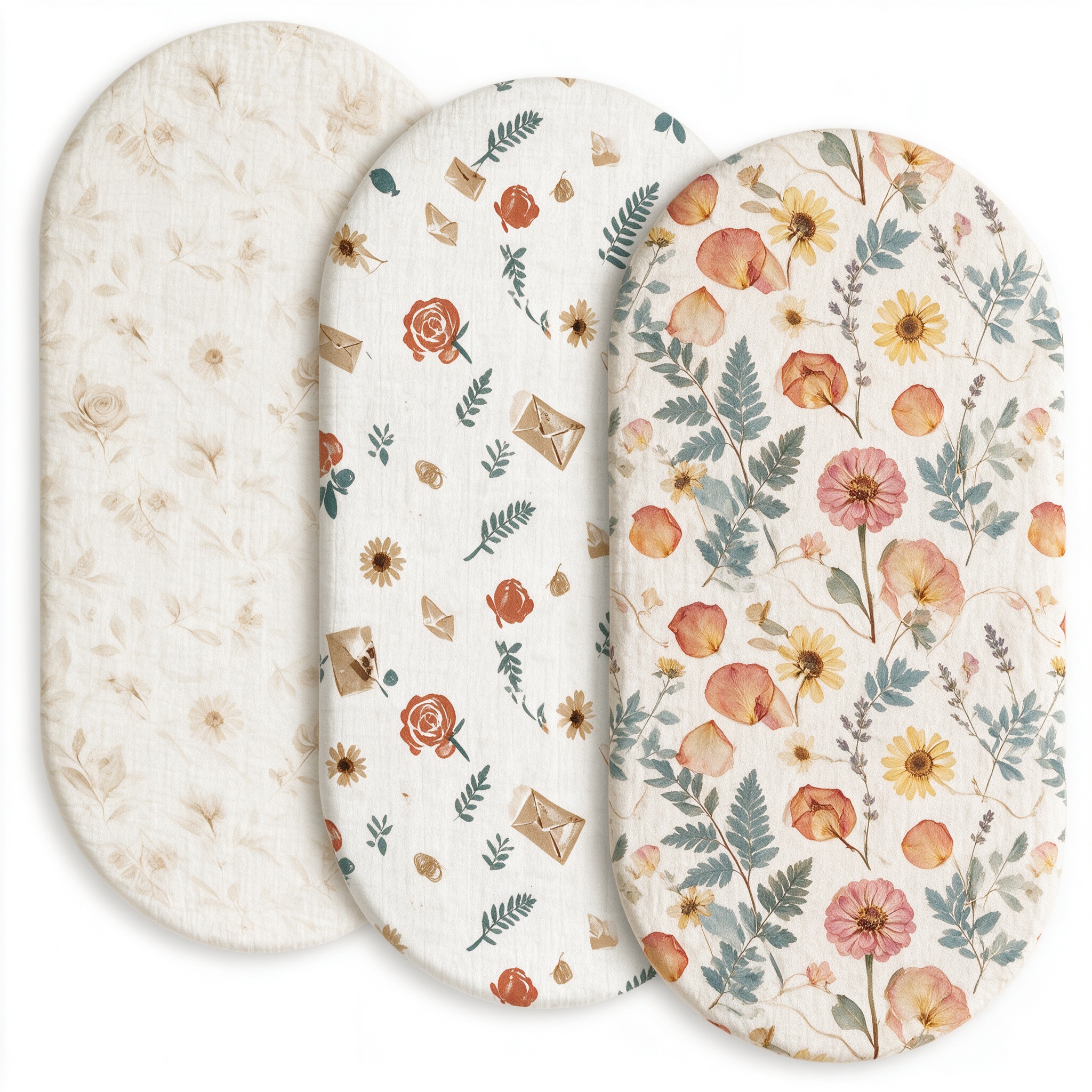 Three-pack, white ground