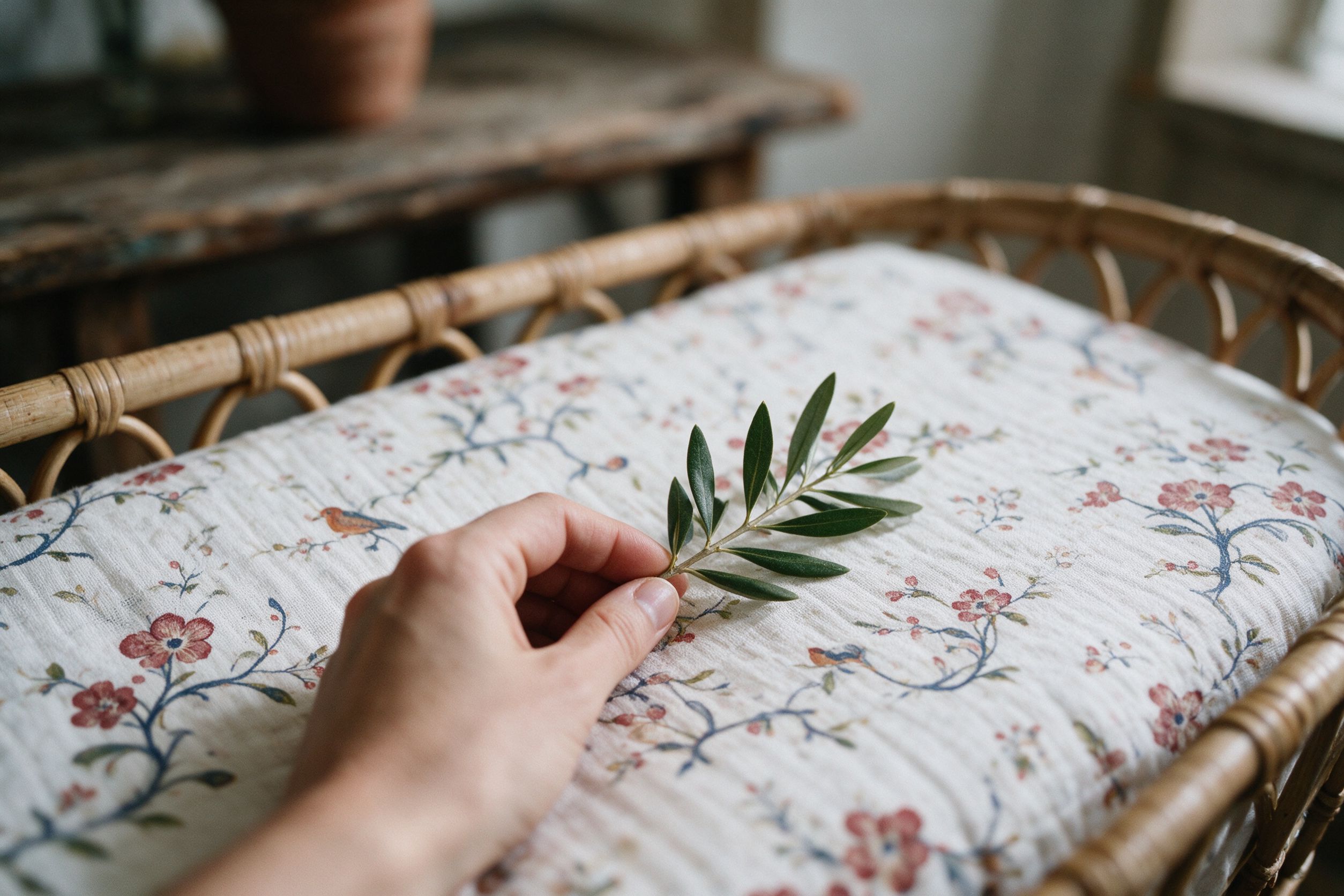Hand on the cloth