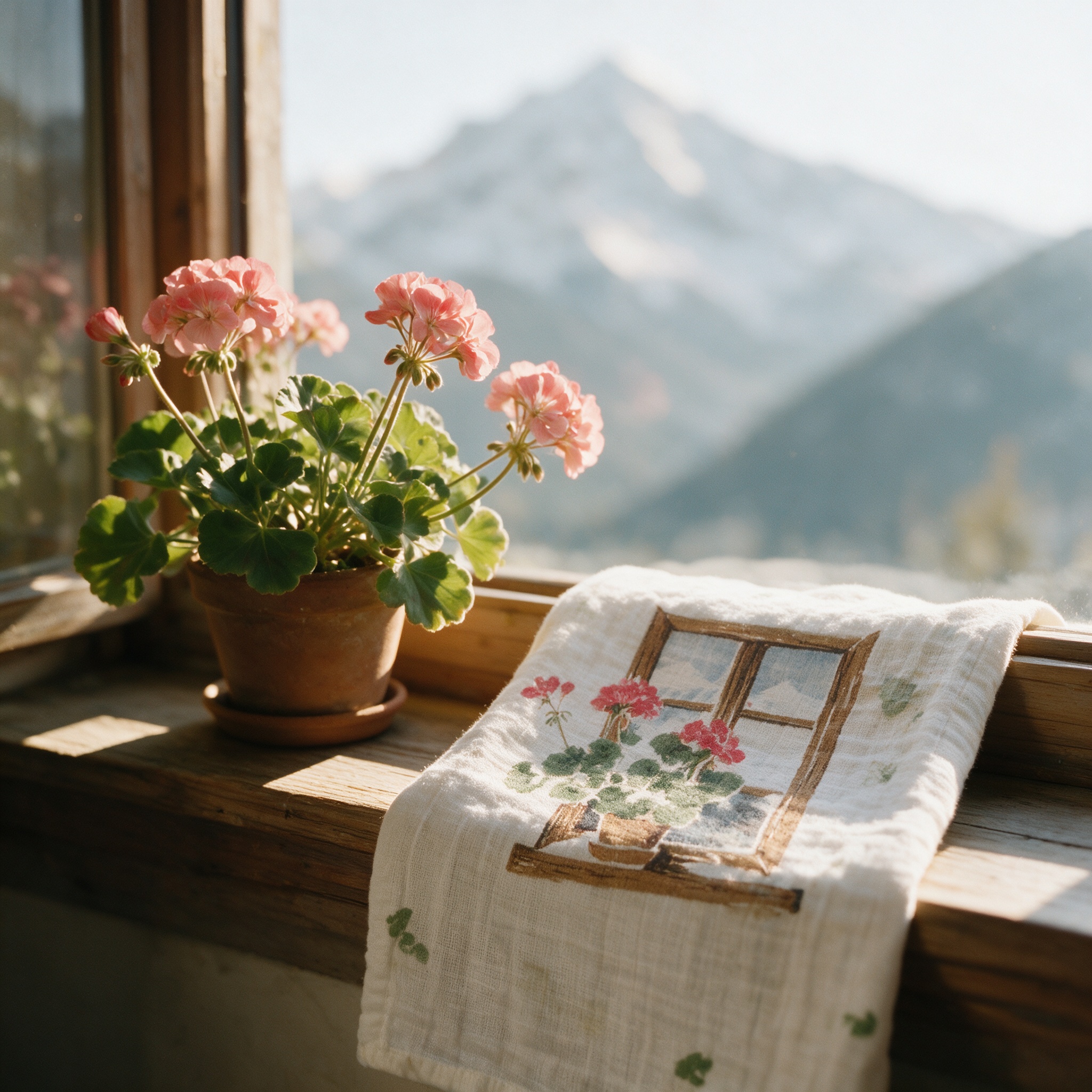 Cloth and real flowers