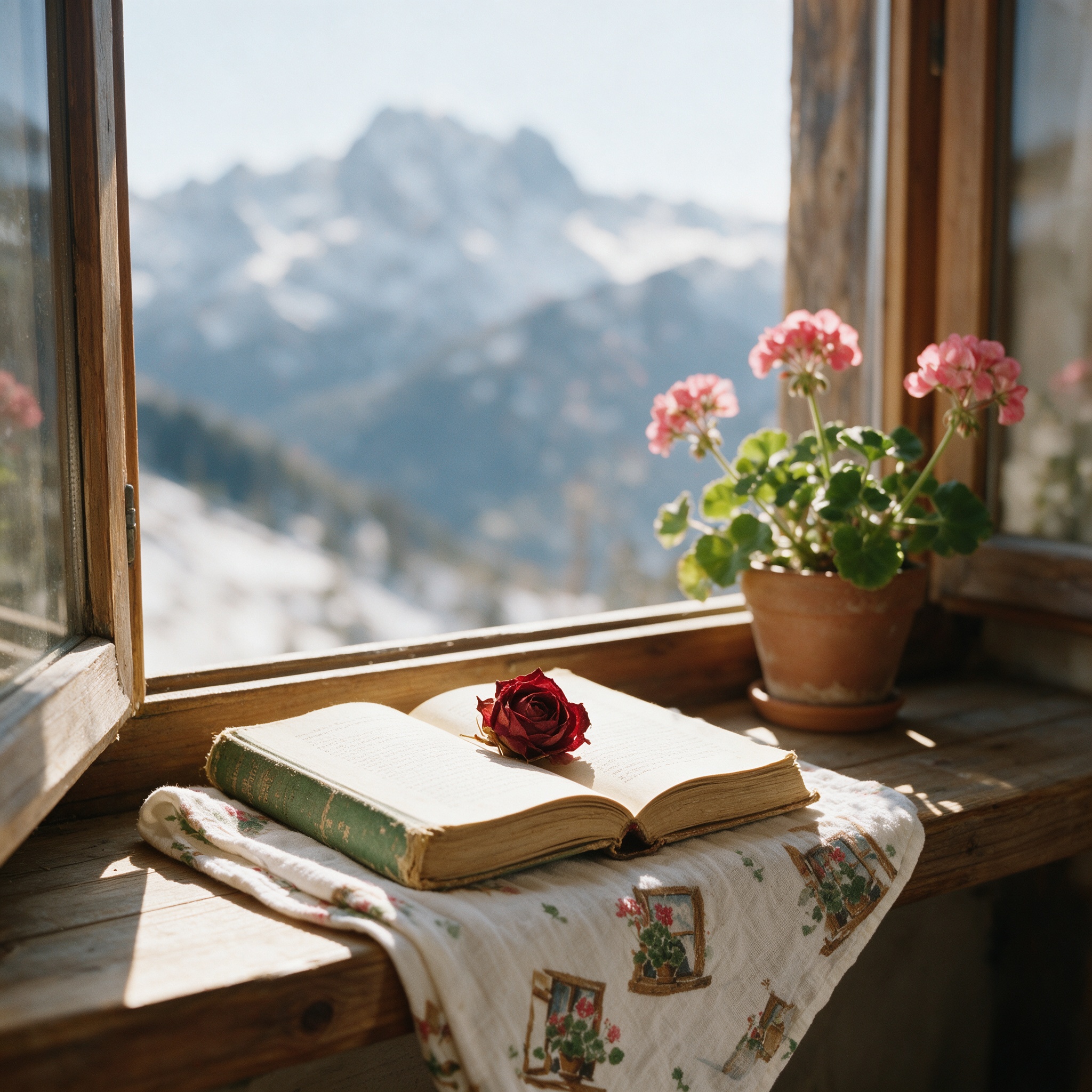 An old book on the sill