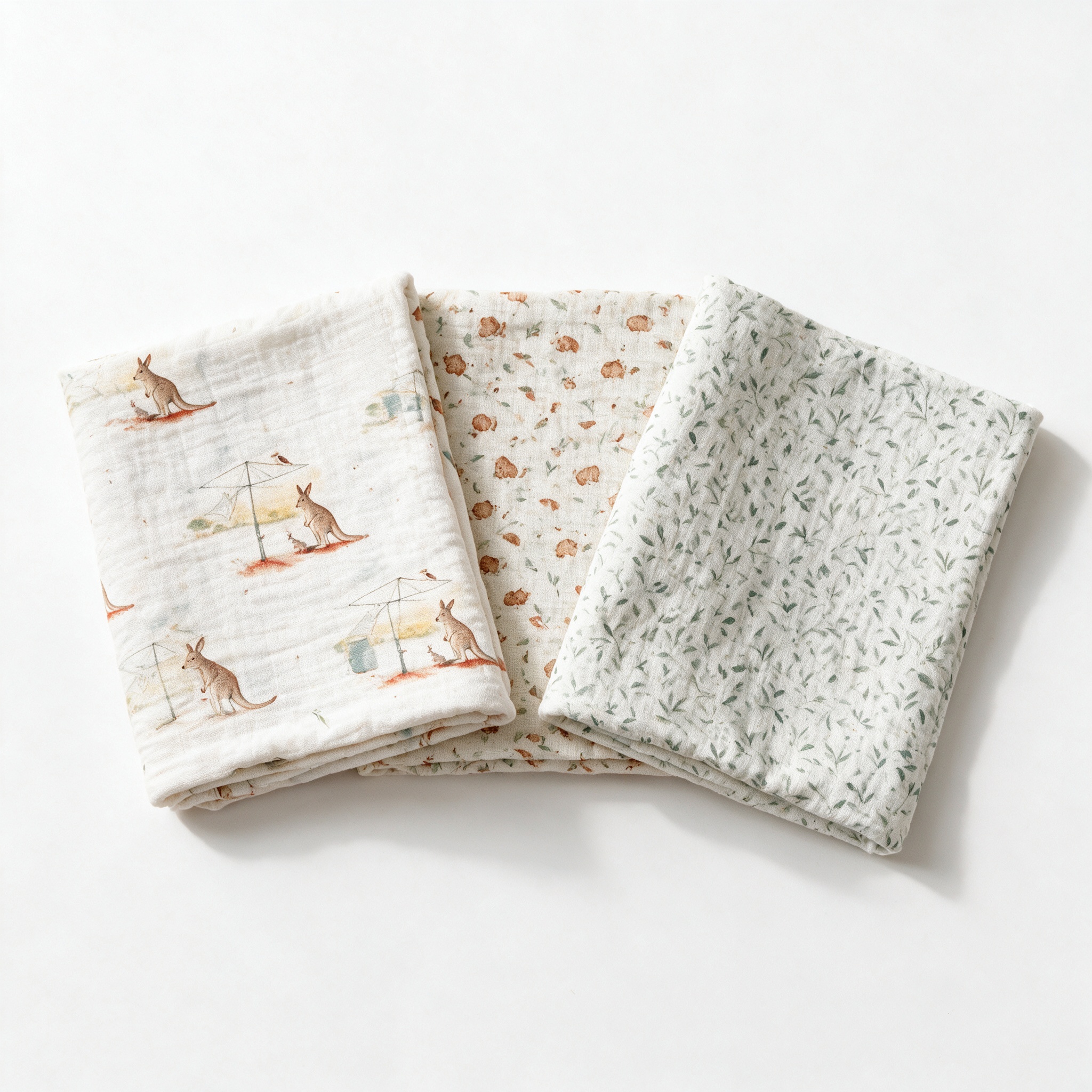 White-ground folded