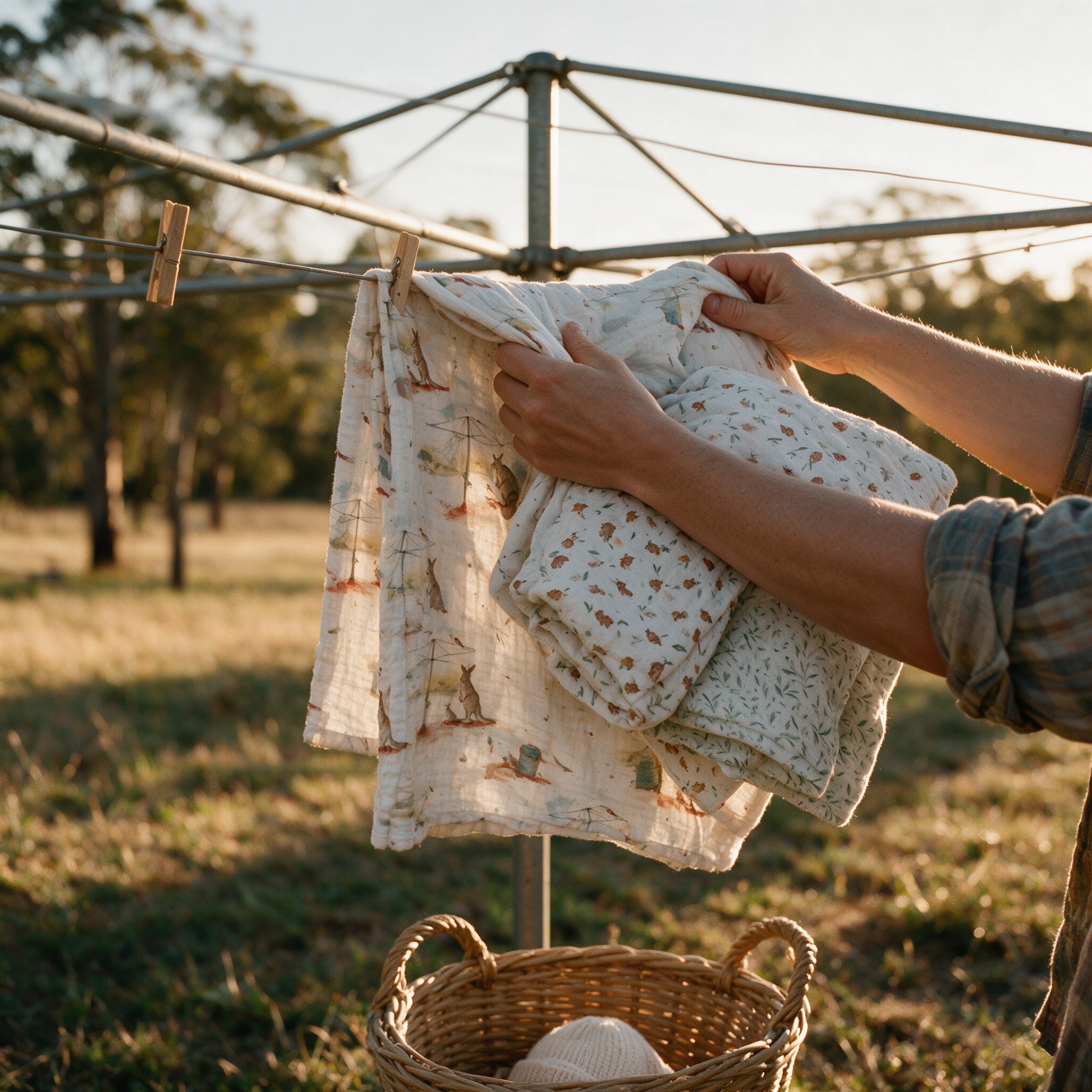 Taking in the cloth