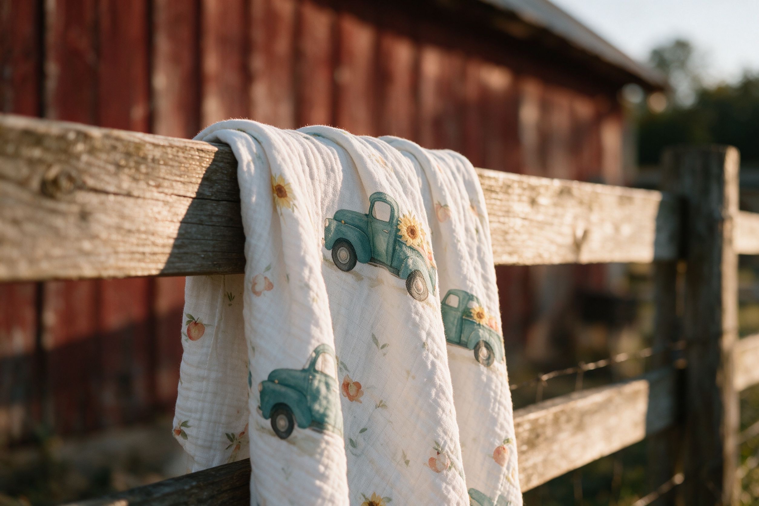 By the barn