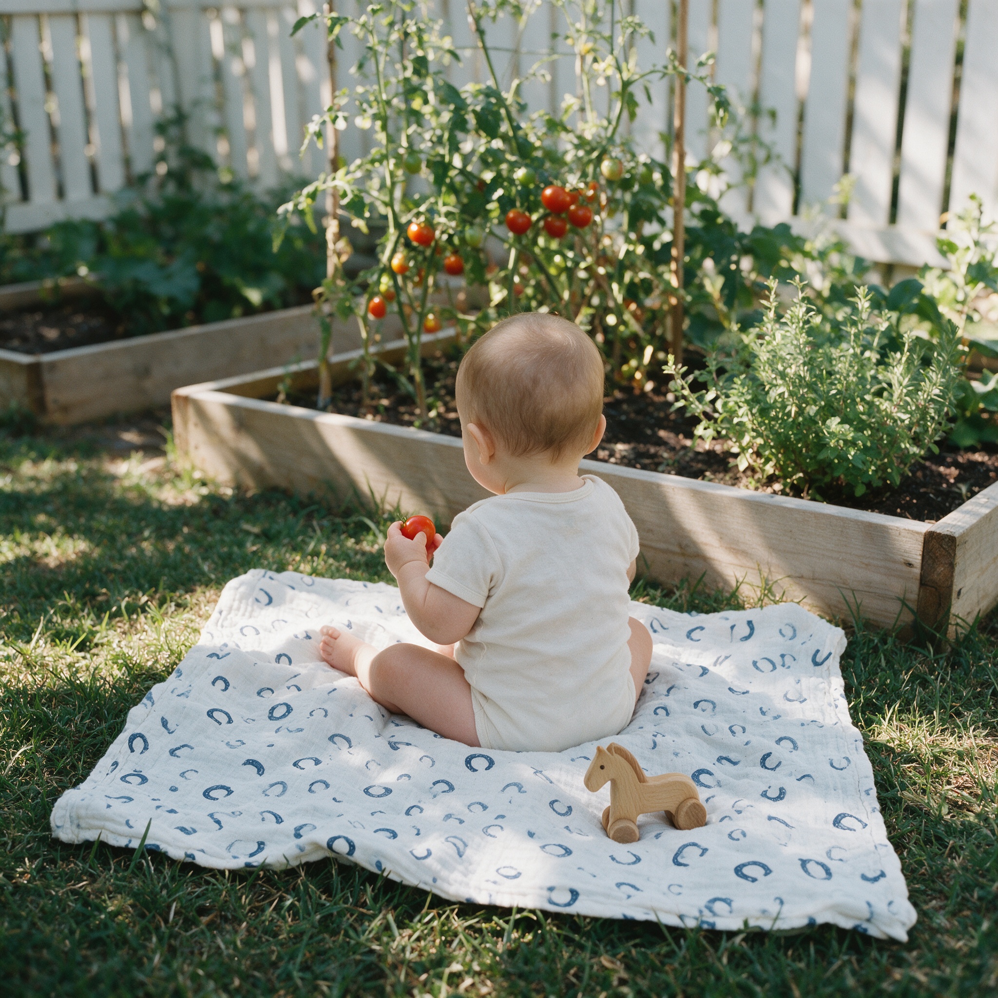 By the vegetable patch